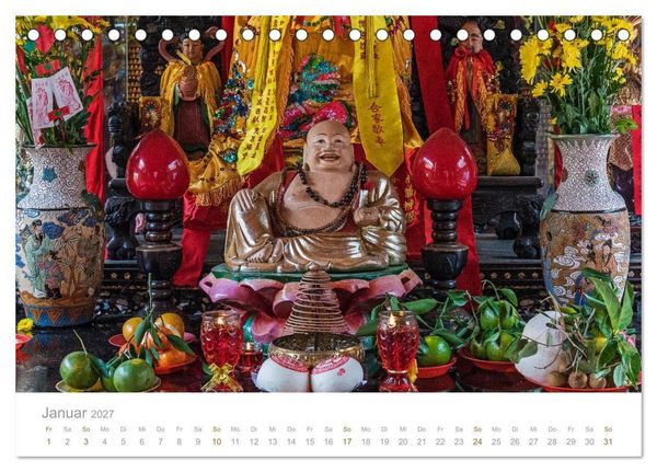 Produktbild: Geheimnisvolles Indochina Kambodscha, Laos, Vietnam (Tischkalender 2027 DIN A5 quer), CALVENDO Monatskalender