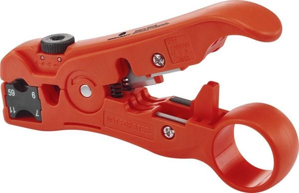 Produktbild: TOOLCRAFT TO-6609318 HSK-4132 Abisolierzange Geeignet f&uuml;r Koaxialkabel, Rundkabel
