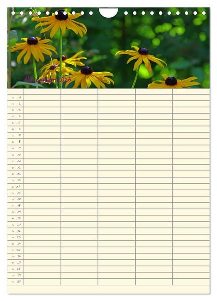 Produktbild: Der Naturgarten Familienplaner (Wandkalender 2026 DIN A4 hoch), CALVENDO Monatskalender