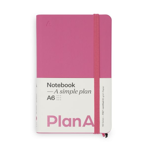 Notizbuch A6 Hardcover Candy Pink dotted, 192 Seiten