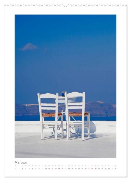 Produktbild: SANTORINI - INSEL DES LICHTS (Wandkalender 2026 DIN A2 hoch), CALVENDO Monatskalender