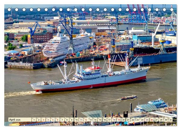 Produktbild: Hamburg - meine Stadt mit viel Herz (Tischkalender 2026 DIN A5 quer), CALVENDO Monatskalender