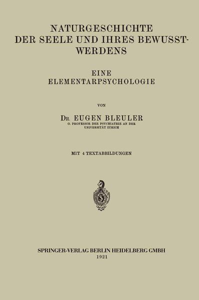 Produktbild: Naturgeschichte der Seele und Ihres Bewusstwerdens