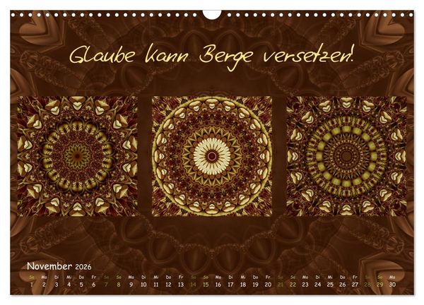 Produktbild: Mandala Trilogien (Wandkalender 2026 DIN A3 quer), CALVENDO Monatskalender