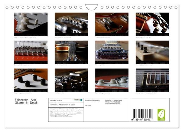 Produktbild: Feinheiten - Alte Gitarren im Detail (Wandkalender 2026 DIN A4 quer), CALVENDO Monatskalender