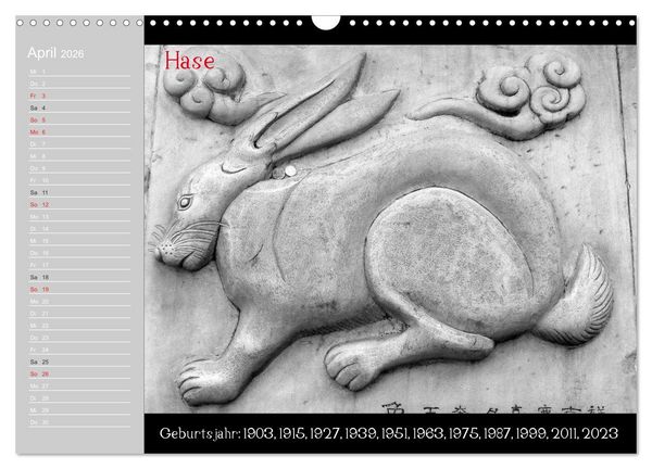 Produktbild: Das Chinesische Horoskop / Geburtstagskalender (Wandkalender 2026 DIN A3 quer), CALVENDO Monatskalender