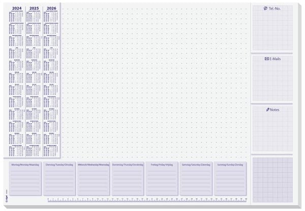 Sigel Lilac HO355 Schreibunterlage 3-Jahreskalender Mehrfarbig (B x H) 595mm x 410mm