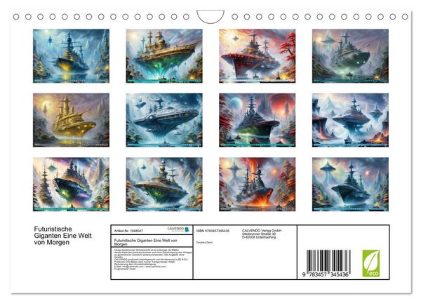 Produktbild: Futuristische Giganten Eine Welt von Morgen (Wandkalender 2026 DIN A4 quer), CALVENDO Monatskalender