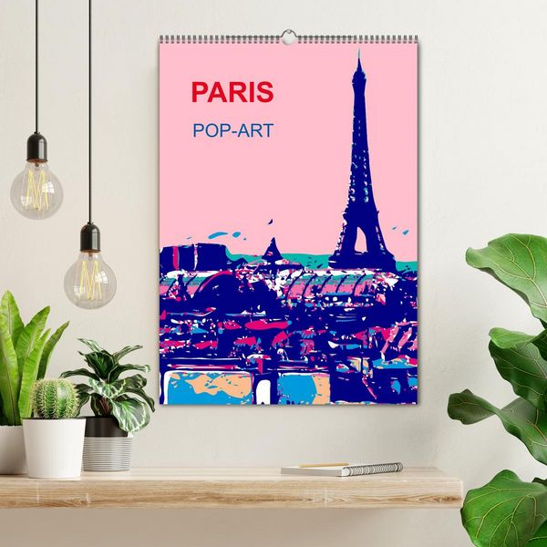 Produktbild: Paris pop-art (Wandkalender 2026 DIN A2 hoch), CALVENDO Monatskalender