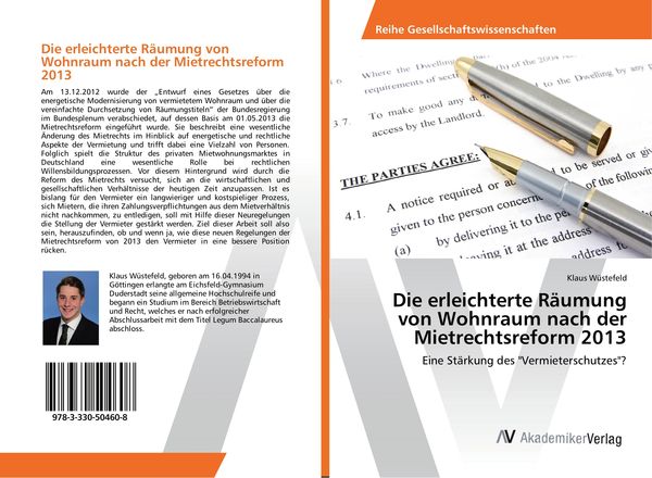 Die erleichterte Räumung von Wohnraum nach der Mietrechtsreform 2013, Taschenbuch von Klaus Wüstefeld, AV Akademikerverlag, 9783330504608