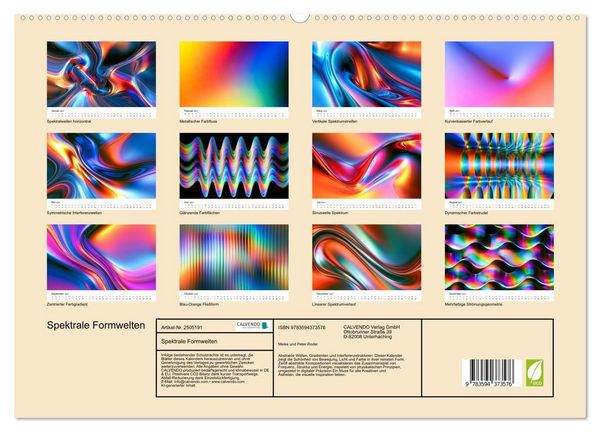 Produktbild: Spektrale Formwelten (hochwertiger Premium Wandkalender 2027 DIN A2 quer), Kunstdruck in Hochglanz