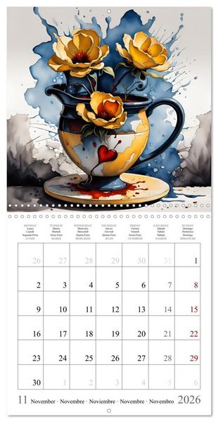 Produktbild: Enchanting mugs (Wall Calendar 2026 12 &times; 12 Inch) CALVENDO 12 Month Wall Calendar
