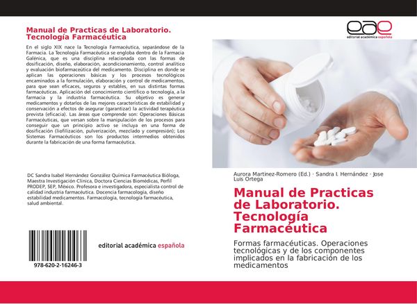 Produktbild: Manual de Practicas de Laboratorio. Tecnolog&iacute;a Farmac&eacute;utica