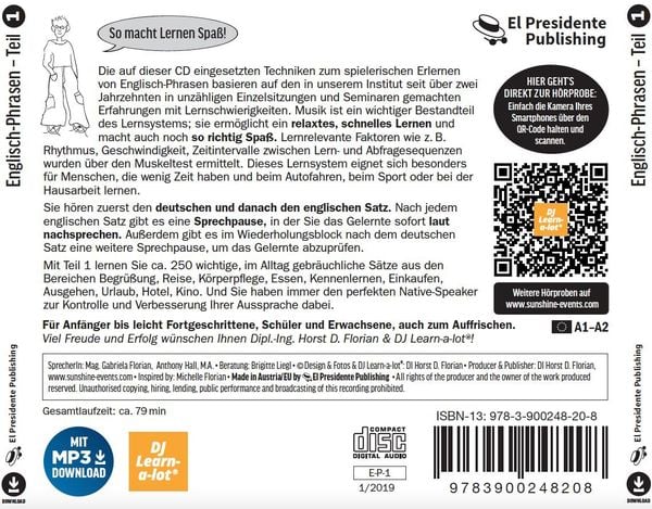Produktbild: Englisch-Phrasen spielerisch erlernt 1. CD