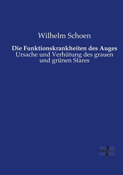 Produktbild: Die Funktionskrankheiten des Auges