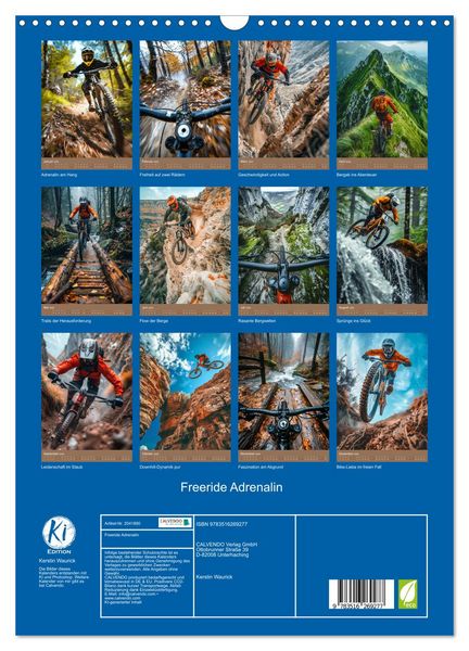 Produktbild: Freeride Adrenalin (Wandkalender 2026 DIN A3 hoch), CALVENDO Monatskalender