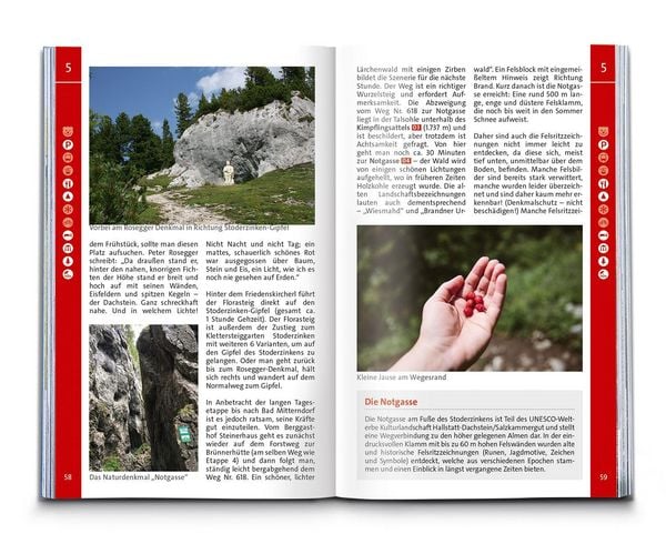 Produktbild: KOMPASS Wanderf&uuml;hrer Dachstein-Rundwanderweg, 8 Etappen mit Extra-Tourenkarte