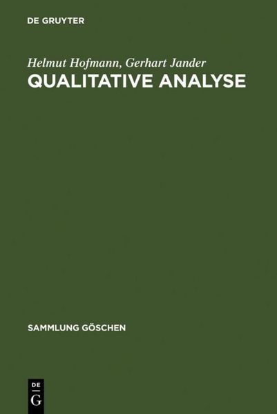 Produktbild: Qualitative Analyse