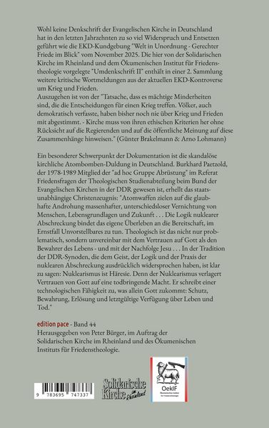 Produktbild: Umdenkschrift II zum Evangelischen Diskurs &uuml;ber Krieg und Frieden