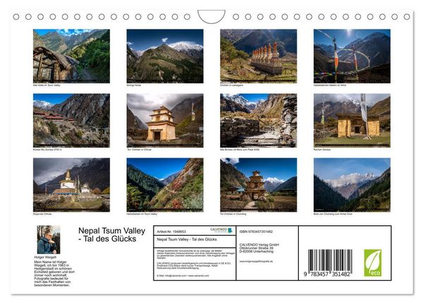 Produktbild: Nepal Tsum Valley - Tal des Gl&uuml;cks (Wandkalender 2026 DIN A4 quer), CALVENDO Monatskalender