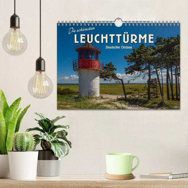 Produktbild: Die sch&ouml;nsten Leuchtt&uuml;rme - Deutsche Ostsee (Wandkalender 2026 DIN A4 quer), CALVENDO Monatskalender