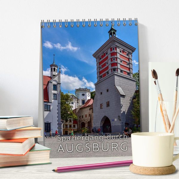 Produktbild: Spaziergang durch Augsburg (Tischkalender 2026 DIN A5 hoch), CALVENDO Monatskalender