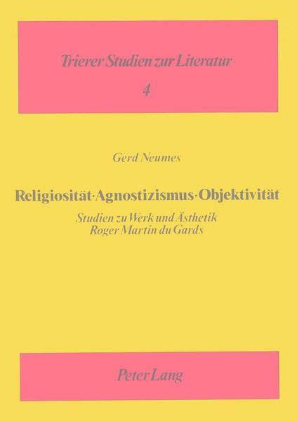 Produktbild: Religiosit&auml;t &ndash; Agnostizismus &ndash; Objektivit&auml;t