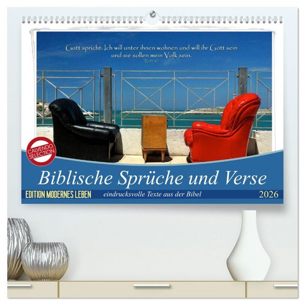 Produktbild: Biblische Spr&uuml;che und Verse (hochwertiger Premium Wandkalender 2026 DIN A2 quer), Kunstdruck in Hochglanz