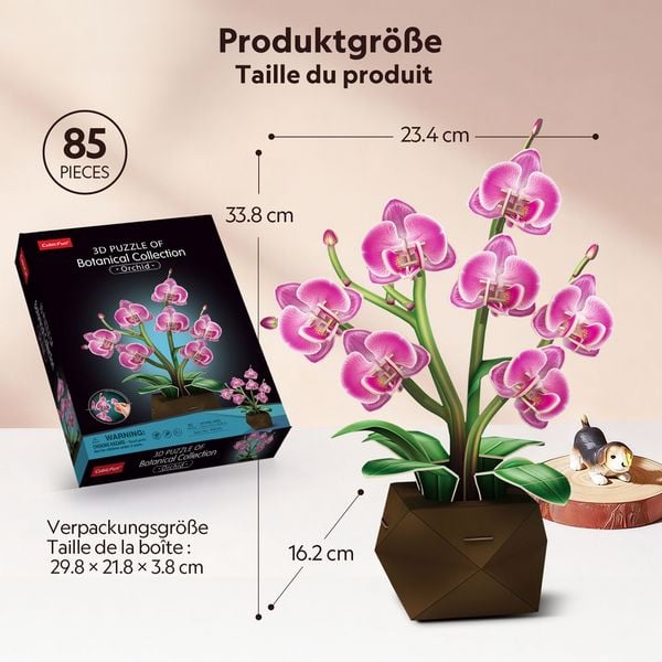 Produktbild: CUBICFUN - 3D Puzzle Pflanzentopf Orchidee 85 Teile