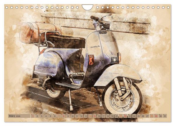 Produktbild: Mototrroller - Vesparade (Wandkalender 2026 DIN A4 quer), CALVENDO Monatskalender