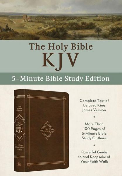 Produktbild: The Holy Bible Kjv: 5-Minute Bible Study Edition [Classic Hickory]