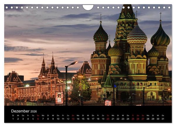 Produktbild: Moskau (Wandkalender 2026 DIN A4 quer), CALVENDO Monatskalender