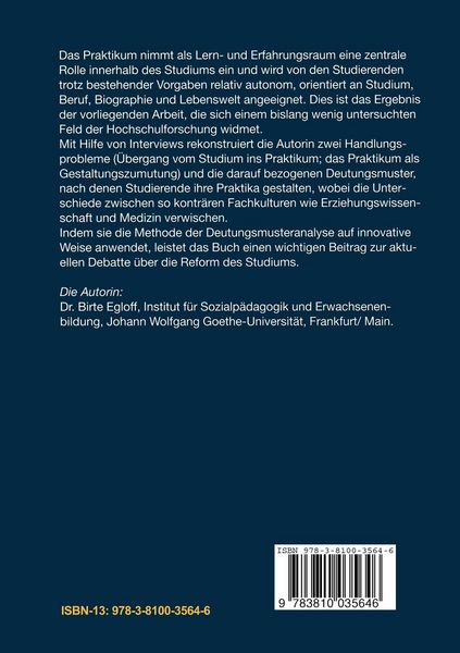 Produktbild: Praktikum und Studium