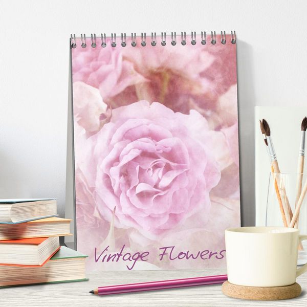 Produktbild: Vintage Flowers (Tischkalender 2026 DIN A5 hoch), CALVENDO Monatskalender