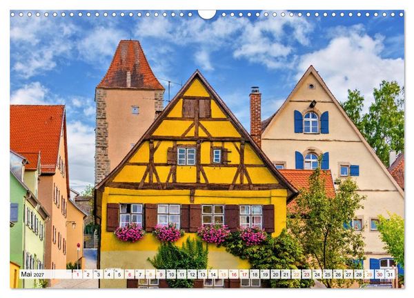 Produktbild: Dinkelsb&uuml;hl - Zw&ouml;lf Momente in der Altstadt (Wandkalender 2027 DIN A3 quer), CALVENDO Monatskalender