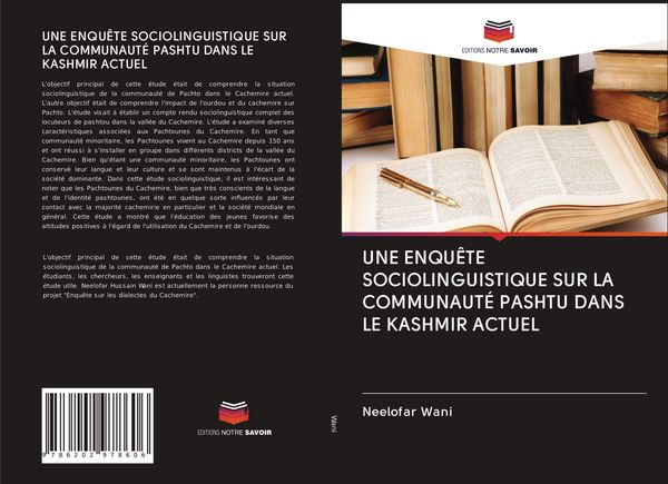 Produktbild: Une Enqu&ecirc;te Sociolinguistique Sur La Communaut&eacute; Pashtu Dans Le Kashmir Actuel