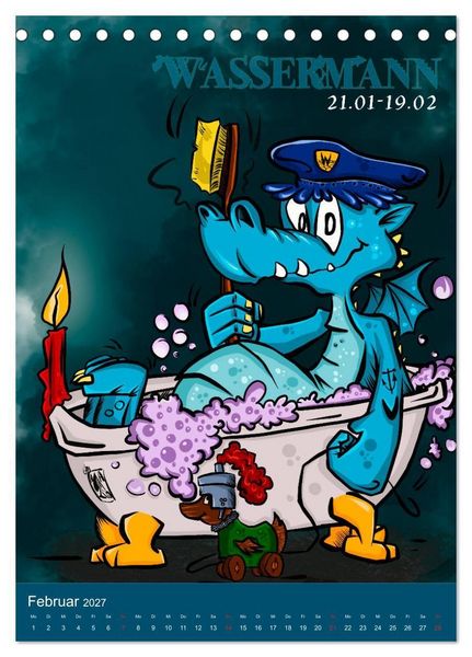 Produktbild: Drachenhoroskop 2027 (Tischkalender 2027 DIN A5 hoch), CALVENDO Monatskalender
