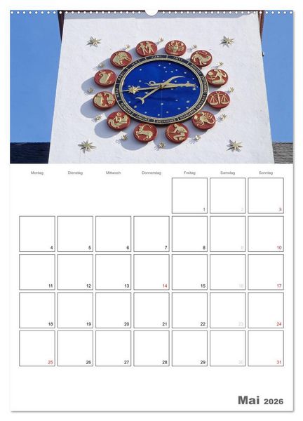 Produktbild: Historische Uhren (Wandkalender 2026 DIN A2 hoch), CALVENDO Monatskalender