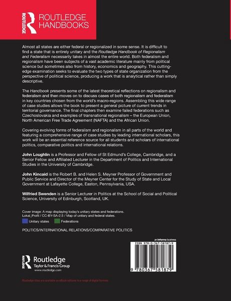 Produktbild: Routledge Handbook of Regionalism & Federalism