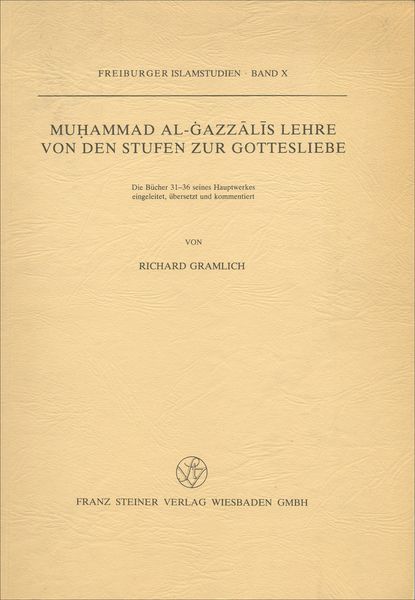 Produktbild: Muhammad al-Gazzalis Lehre von den Stufen zur Gottesliebe