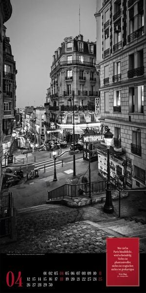 Produktbild: Paris, je t&rsquo;aime Literatur-Kalender 2027