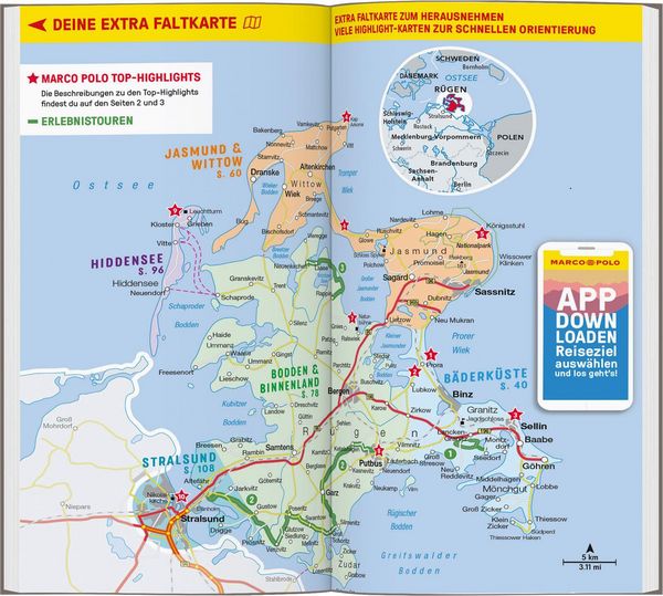 Produktbild: MARCO POLO Reisef&uuml;hrer R&uuml;gen, Hiddensee, Stralsund
