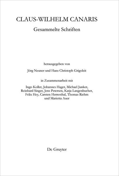 Produktbild: Claus-Wilhelm Canaris, Gesammelte Schriften