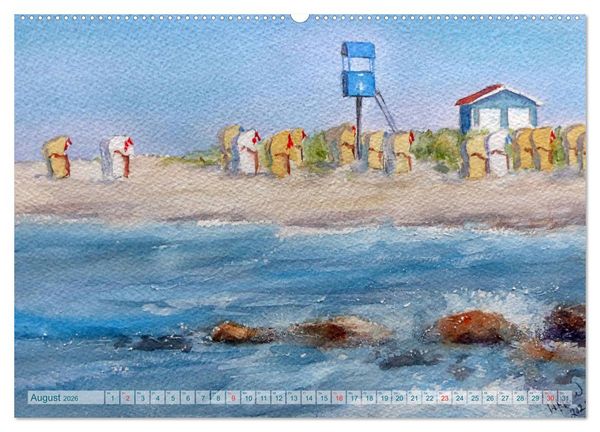 Produktbild: Heiligenhafen in Aquarell (Wandkalender 2026 DIN A2 quer), CALVENDO Monatskalender