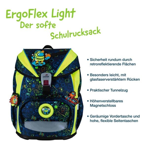 Produktbild: DerDieDas Schulranzen Set ErgoFlex Light, Schulranzen Set, 5tlg, Neon Crazy