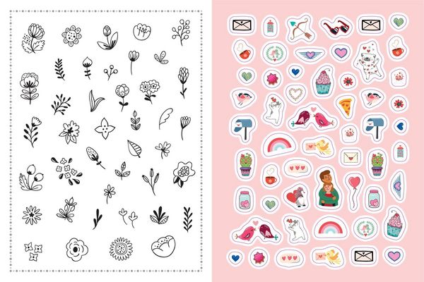 Produktbild: Stickerbuch Love I &Uuml;ber 1000 Sticker