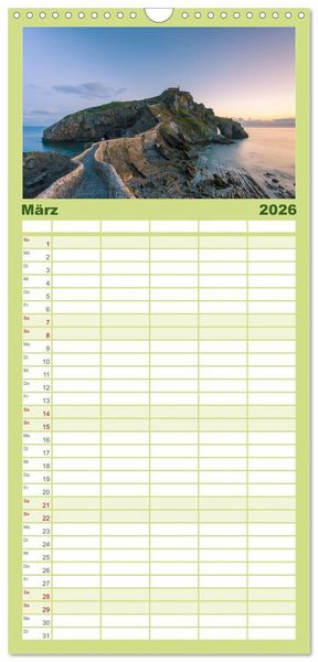 Produktbild: Familienplaner 2026 - Traumhafte Wege - Matteo Colombo mit 5 Spalten (Wandkalender, 21 x 45 cm) CALVENDO
