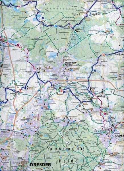 KOMPASS Fahrradkarte 3371 Dresden, Meißen, Westliche Sächsische Schweiz 1:70.000