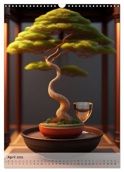 Produktbild: Bonsai Kunstwerke (Wandkalender 2026 DIN A3 hoch), CALVENDO Monatskalender