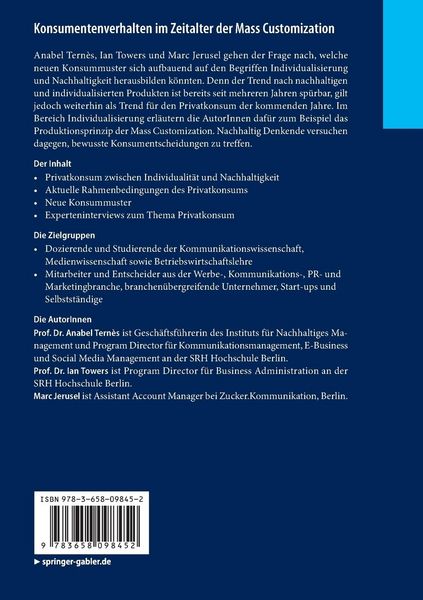 Produktbild: Konsumentenverhalten im Zeitalter der Mass Customization